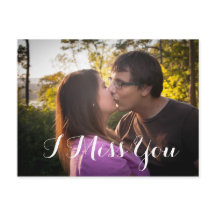 Ich vermisse Sie Custom Foto romantische Postkarte