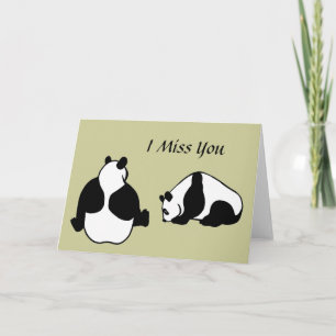 Ich vermisse Sie - Pandas Card Karte