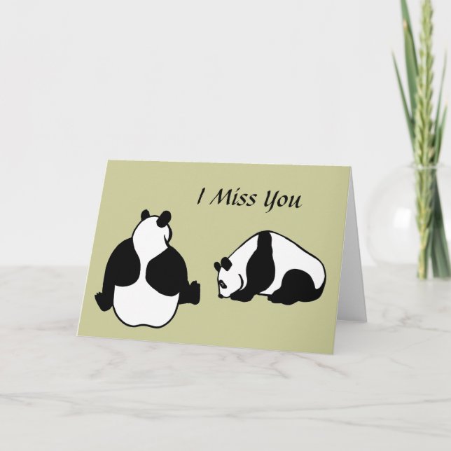 Ich vermisse Sie - Pandas Card Karte (Vorderseite)