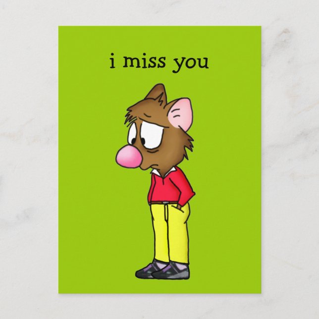 Ich vermisse Sie Postkarte (Vorderseite)