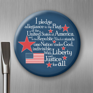 Ich verpflichte mich, die Flagge der USA zu unters Magnet