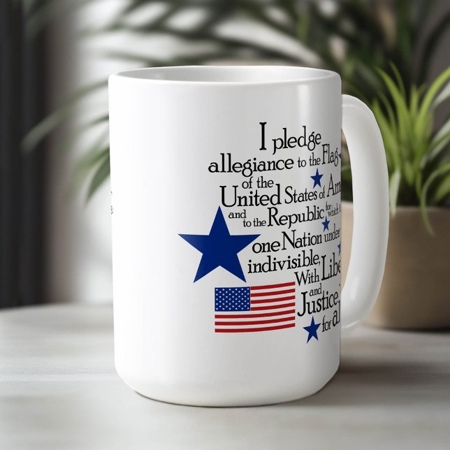 Ich verpflichte mich, die Flagge der Vereinigten S Kaffeetasse (Custom Mug)