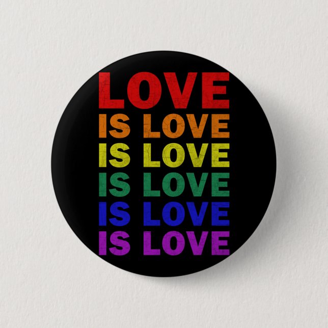Ich verspreche, die Liebe LGBT-Q Stolz zu lehren,  Button (Vorderseite)