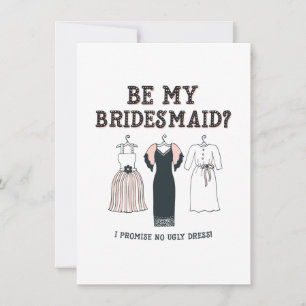 Ich verspreche kein hässliches Kleid Funny Bridesm Karte