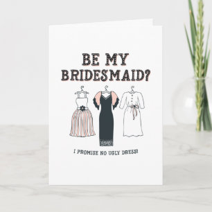 Ich verspreche kein hässliches Kleid Funny Bridesm Karte