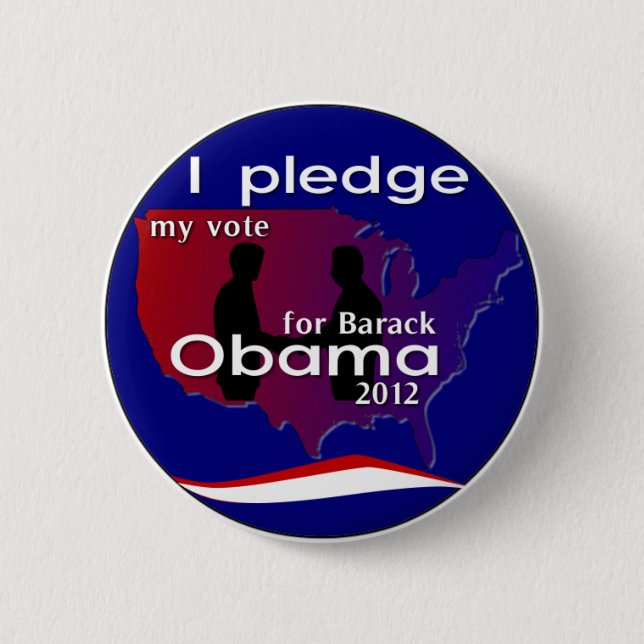 Ich verspreche meine Abstimmung für Barack Obama Button (Vorderseite)