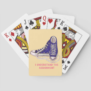 Ich verstehe die Art der "Assignment Blue Sneakers Spielkarten