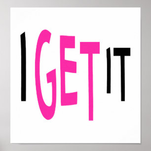 Ich verstehe es (pink) poster
