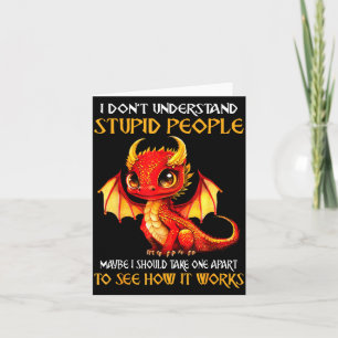 Ich verstehe Hengst Menschen süße Drachen Liebhabe Dankeskarte