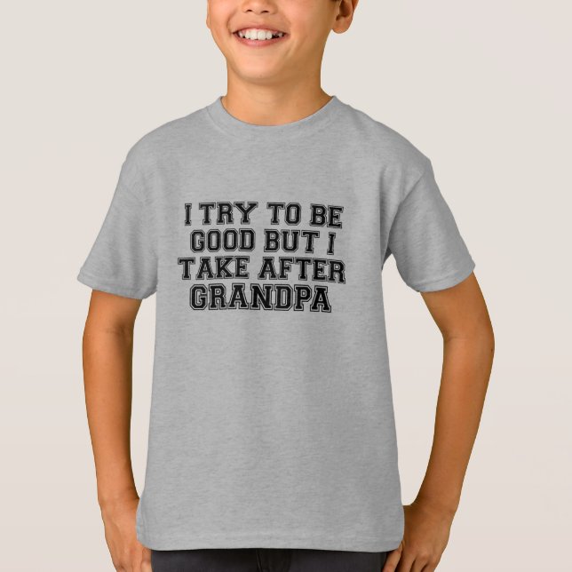 Ich versuche, gut zu sein, aber ich nehme nach dem T-Shirt (Vorderseite)