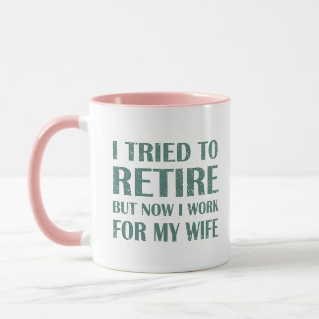 Ich versuchte, Funny Retirement Geschenke für Männ Tasse (Links)