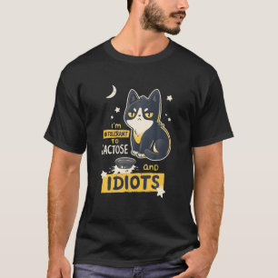 Ich verträgt Lactose und Idioten Funny Cat Lov ni T-Shirt