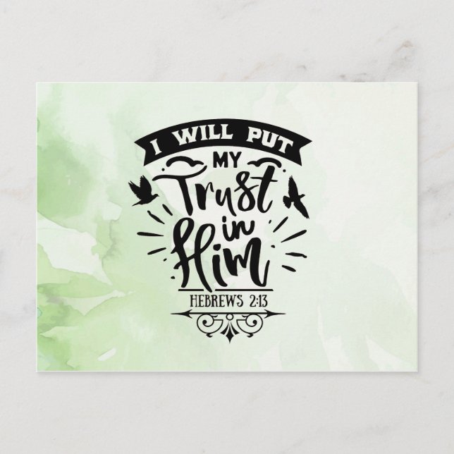 Ich vertraue ihm postkarte (Vorderseite)