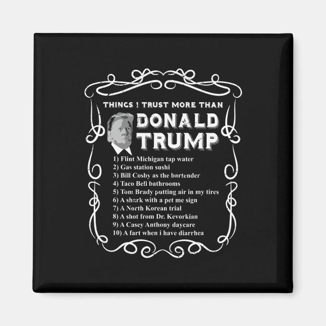 Ich vertraue mehr als Donald Trump Anti Potus Vote Magnet (Vorne)