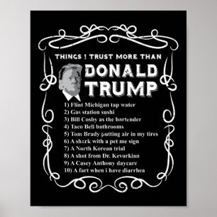 Ich vertraue mehr als Donald Trump Anti Potus Vote Poster