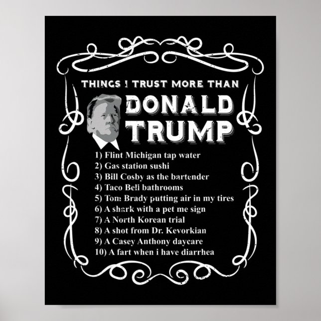Ich vertraue mehr als Donald Trump Anti Potus Vote Poster (Vorne)