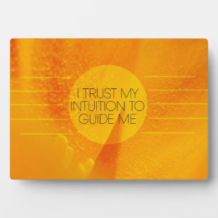 Ich vertraue meiner Intuition Fotoplatte
