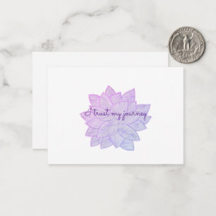 Ich vertraue meiner Reise: Florale Affirmation Mitteilungskarte