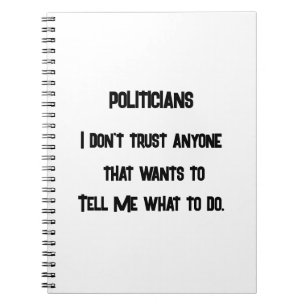 Ich vertraue nicht notizblock