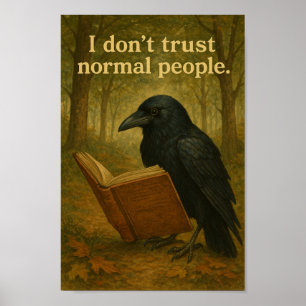 Ich vertraue normalen Leuten nicht Raven Poster
