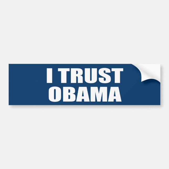 ICH VERTRAUE OBAMA AUTOAUFKLEBER (Vorne)