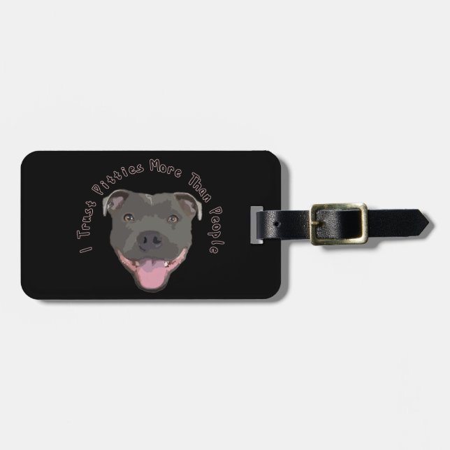 Ich vertraue Pitties Gepäckanhänger (Vorderseite horizontal)