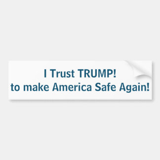 Ich vertraue TRUMPF, um Amerika-Safe wieder Autoaufkleber