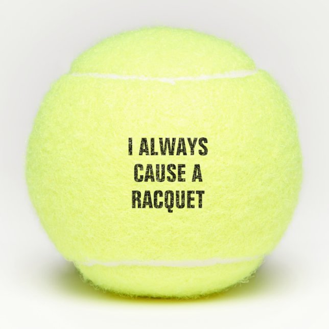 Ich verursache immer einen Schläger Tennisbälle (Vorderseite)