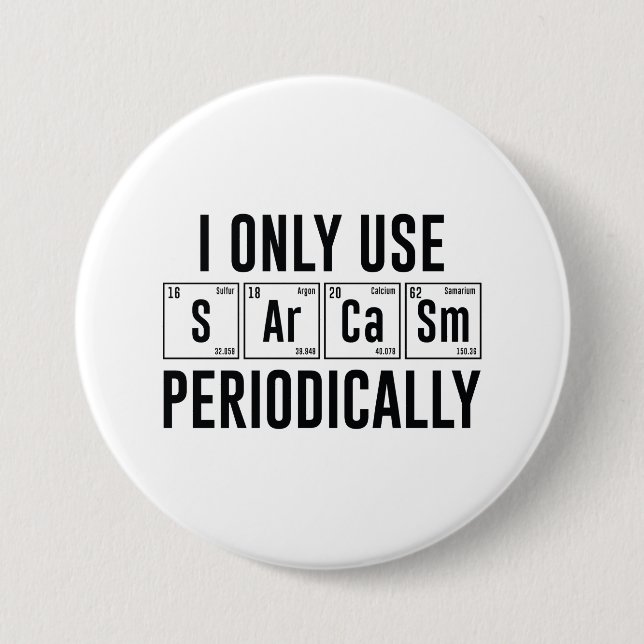 Ich verwende Sarcasm nur regelmäßig Button (Vorderseite)