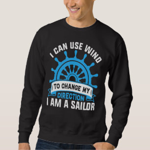 Ich verwende Wind, um die Richtung Segelyacht zu ä Sweatshirt