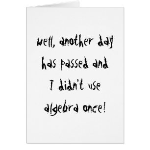 Ich verwendete nicht Algebra