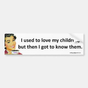 Ich verwendete zur Liebe meine Kinder… Autoaufkleber