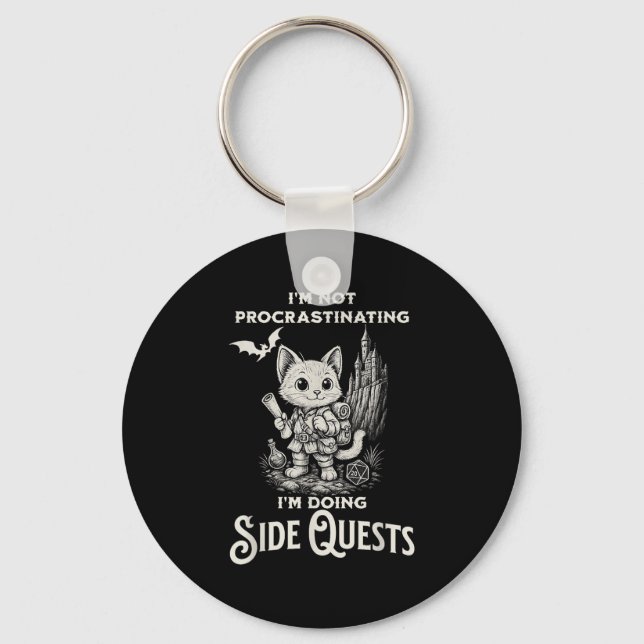 Ich verzögern nicht, dass ich Side Quests RPG mach Schlüsselanhänger (Vorderseite)