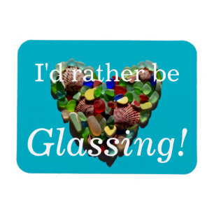 Ich vielmehr glassing Seeglasstrand Magnet