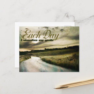 "Ich visualisiere meine Ziele" Motivation Affirmat Postkarte