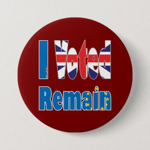 "Ich Voted bleibe" in der EU für das BRITISCHE Button