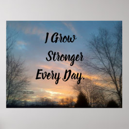 ICH WACHSE JEDEN TAG MOTIVIEREND STÄRKER POSTER