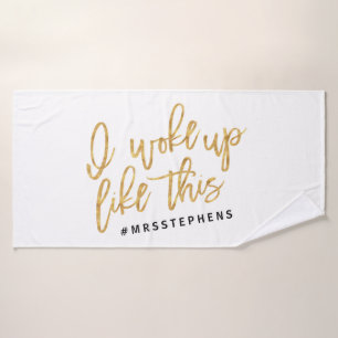 Ich wachte wie dieses #MR… auf Badehandtuch