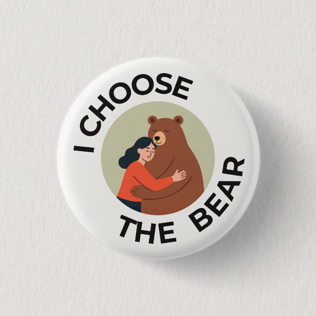 "Ich wähle den Bären" Button (Vorderseite)