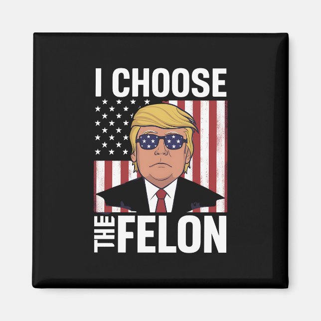 Ich wähle den Felon Trump 2024 als republikanische Magnet (Vorne)