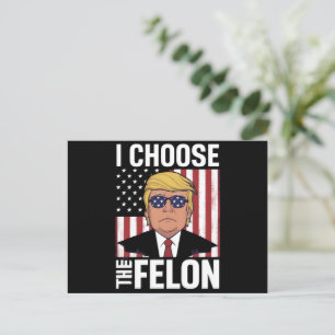 Ich wähle den Felon Trump 2024 als republikanische Postkarte
