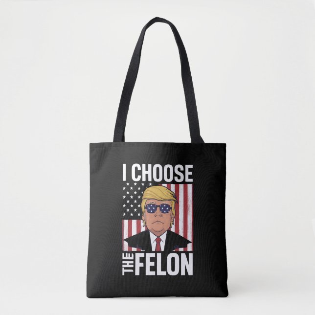 Ich wähle den Felon Trump 2024 als republikanische Tasche (Vorderseite)