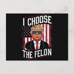 Ich wähle den Verbrecher lustiger Trump US-Wahl Postkarte