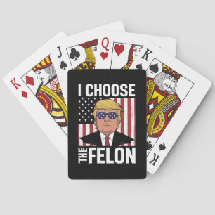 Ich wähle den Verbrecher Trump 2024 Republikanisch Spielkarten