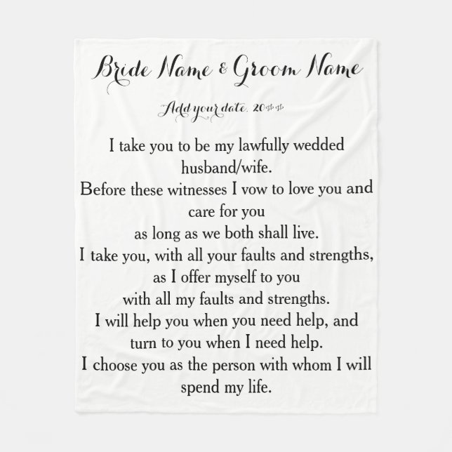 Ich wähle dich. fleecedecke (Vorderseite)