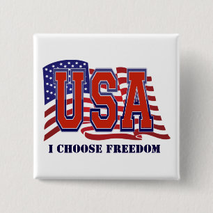 Ich wähle Freedom Patriotic Button