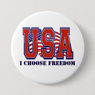 Ich wähle Freiheit Patriotisch Button