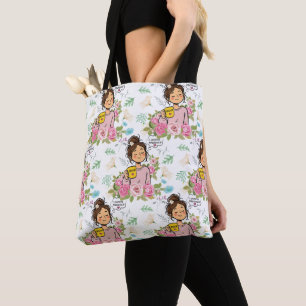 Ich wähle gegenwärtige achtsame Mutter im Blumenmu Tasche