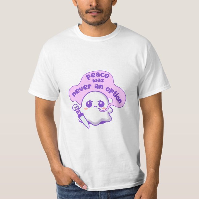 Ich wähle Gewalt Ghost Funny Skull T-Shirt (Vorderseite)
