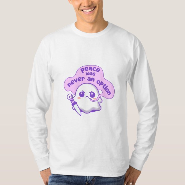 Ich wähle Gewalt Ghost Funny Skull T-Shirt (Vorderseite)